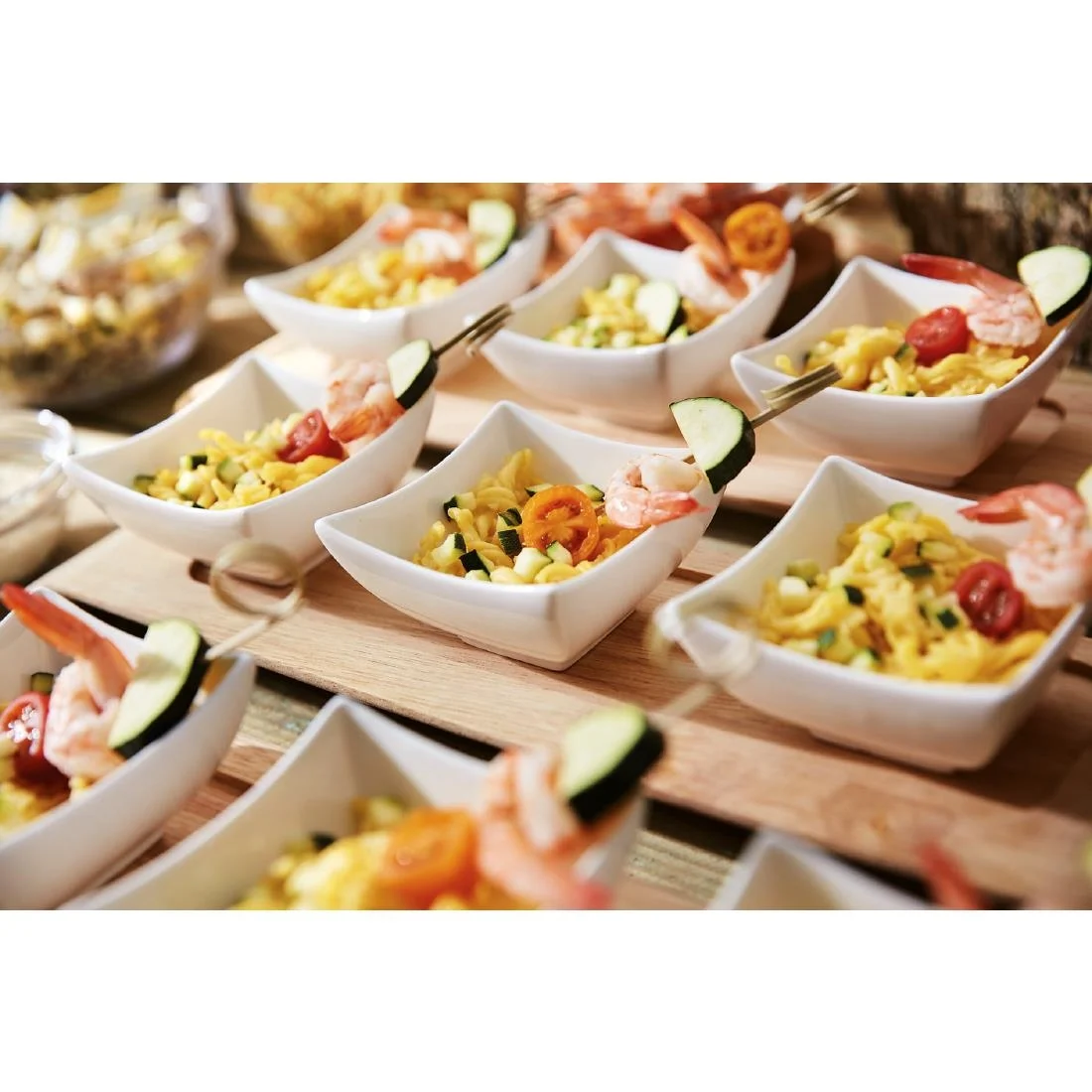 Arcoroc Appetizer Ludico Deep Square Bowls White 90mm (24 Pack) - Image 3