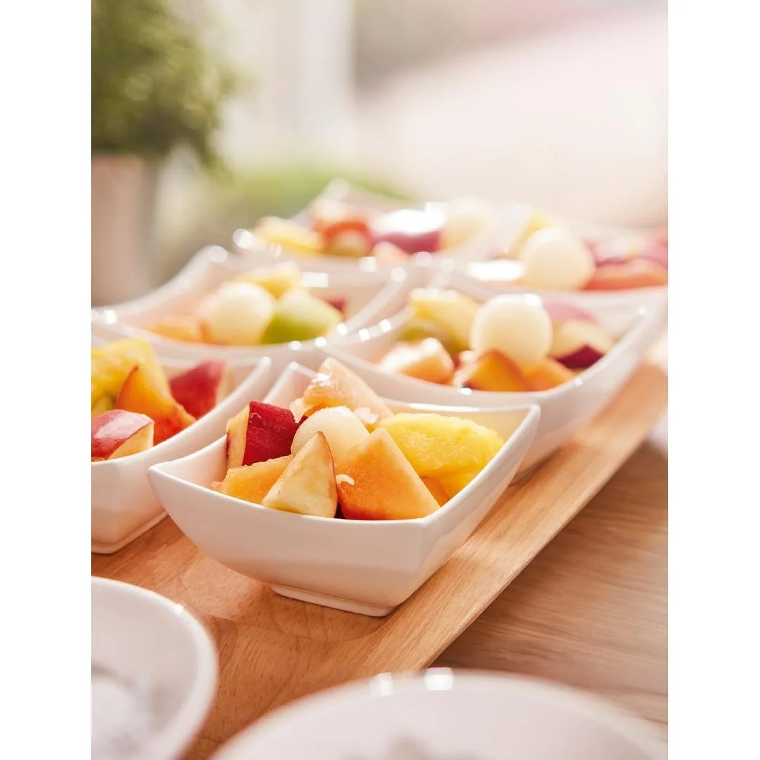 Arcoroc Appetizer Ludico Deep Square Bowls White 90mm (24 Pack) - Image 4