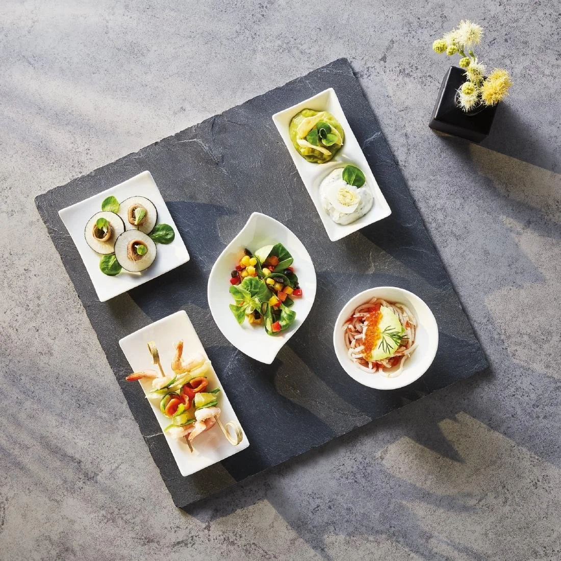 Arcoroc Appetizer Square Small Bowls White 95mm (24 Pack) - Image 3