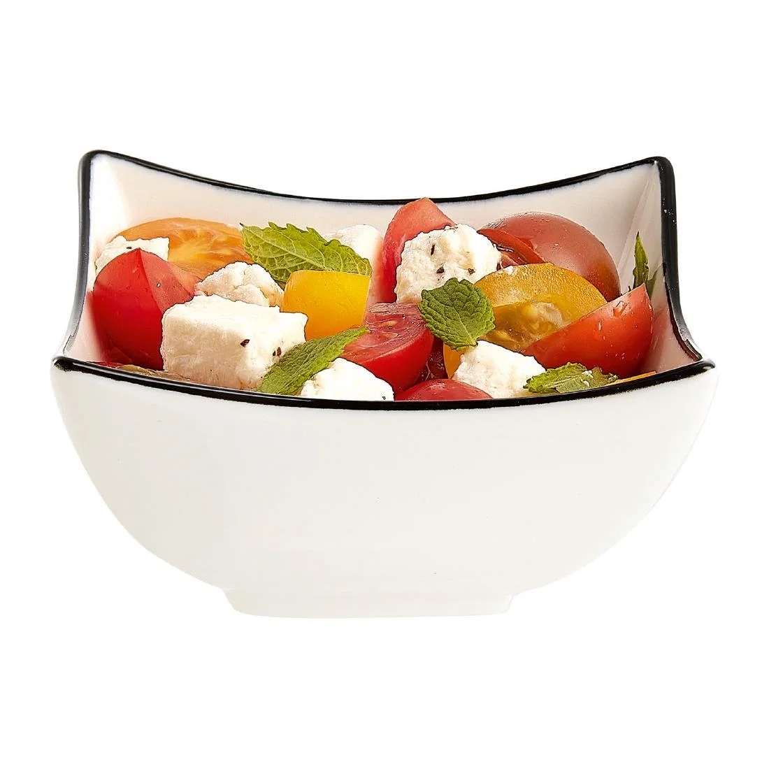 Arcoroc Appetizer Ludico Deep Square Bowls Black Line 90mm (24 Pack) - Image 2