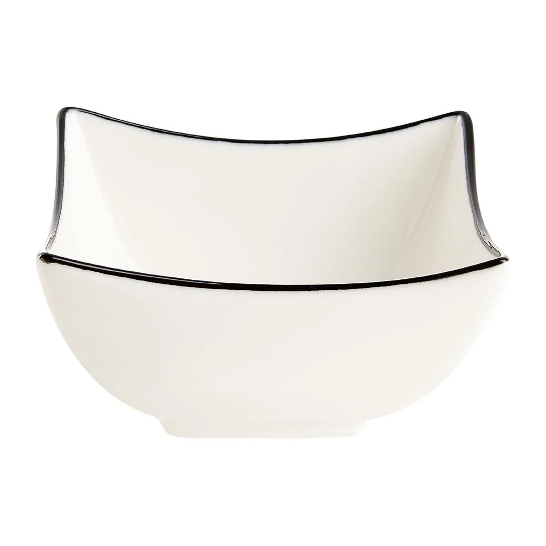Arcoroc Appetizer Ludico Deep Square Bowls Black Line 90mm (24 Pack)