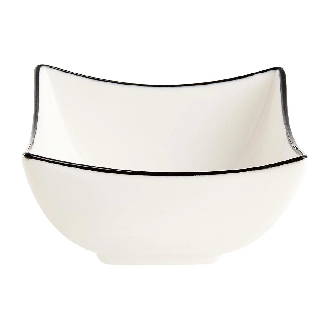 Arcoroc Appetizer Ludico Deep Square Bowls Black Line 90mm (24 Pack) - Image 1