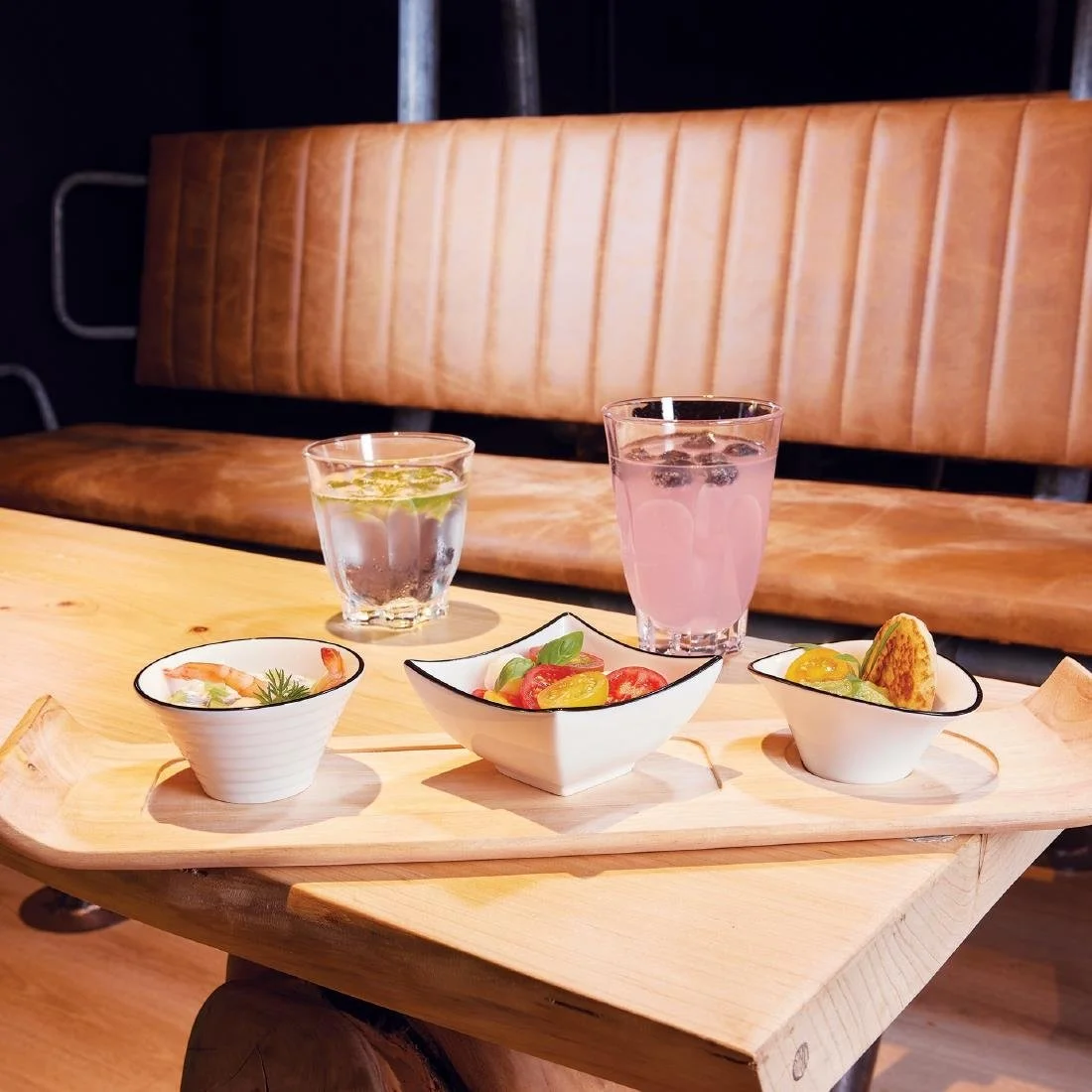 Arcoroc Appetizer Ludico Deep Square Bowls Black Line 90mm (24 Pack) - Image 4