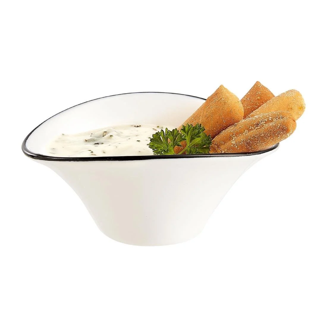 Arcoroc Appetizer Ludico Deep Bowls Black Line 100mm (24 Pack) - Image 3