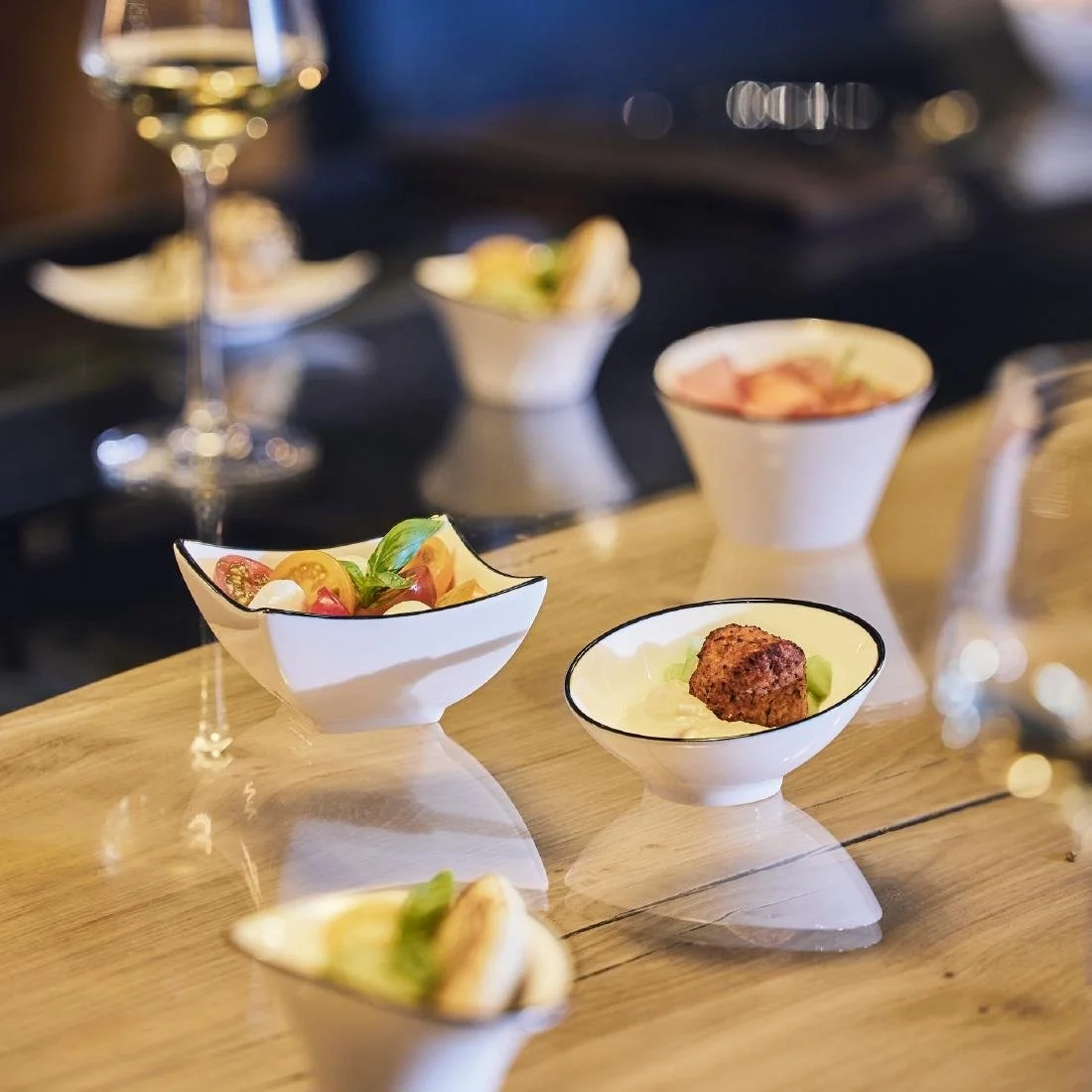 Arcoroc Appetizer Ludico Dishes Black Line 95mm (24 Pack) - Image 4