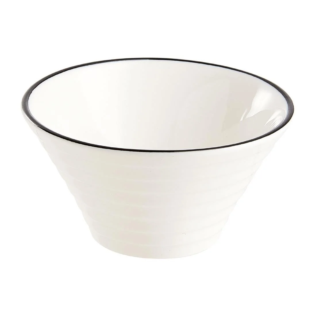 Arcoroc Appetizer Spiral Dishes Black Line 85mm (24 Pack) - Image 1