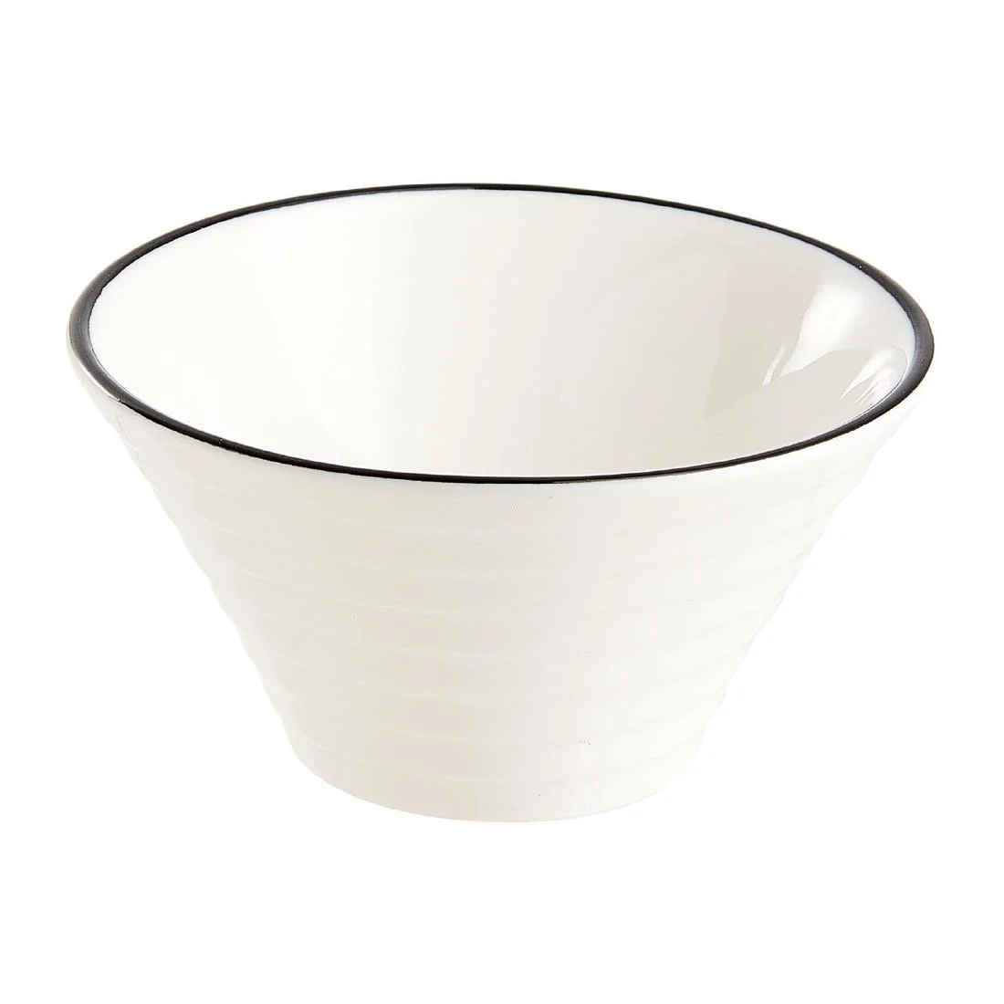 Arcoroc Appetizer Spiral Dishes Black Line 85mm (24 Pack)