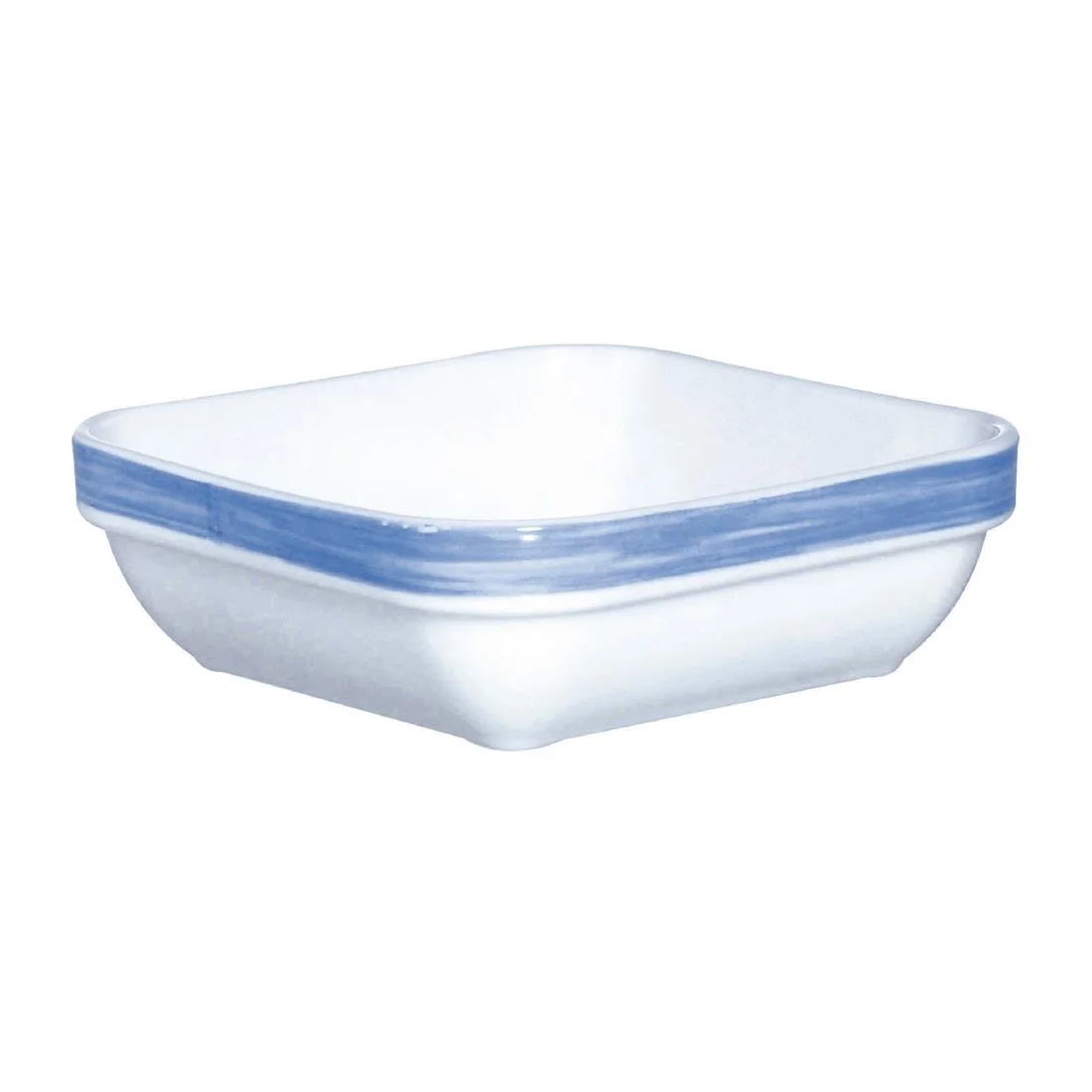 Arcoroc Brush Square Stacking Dishes Blue 110mm (24 Pack)