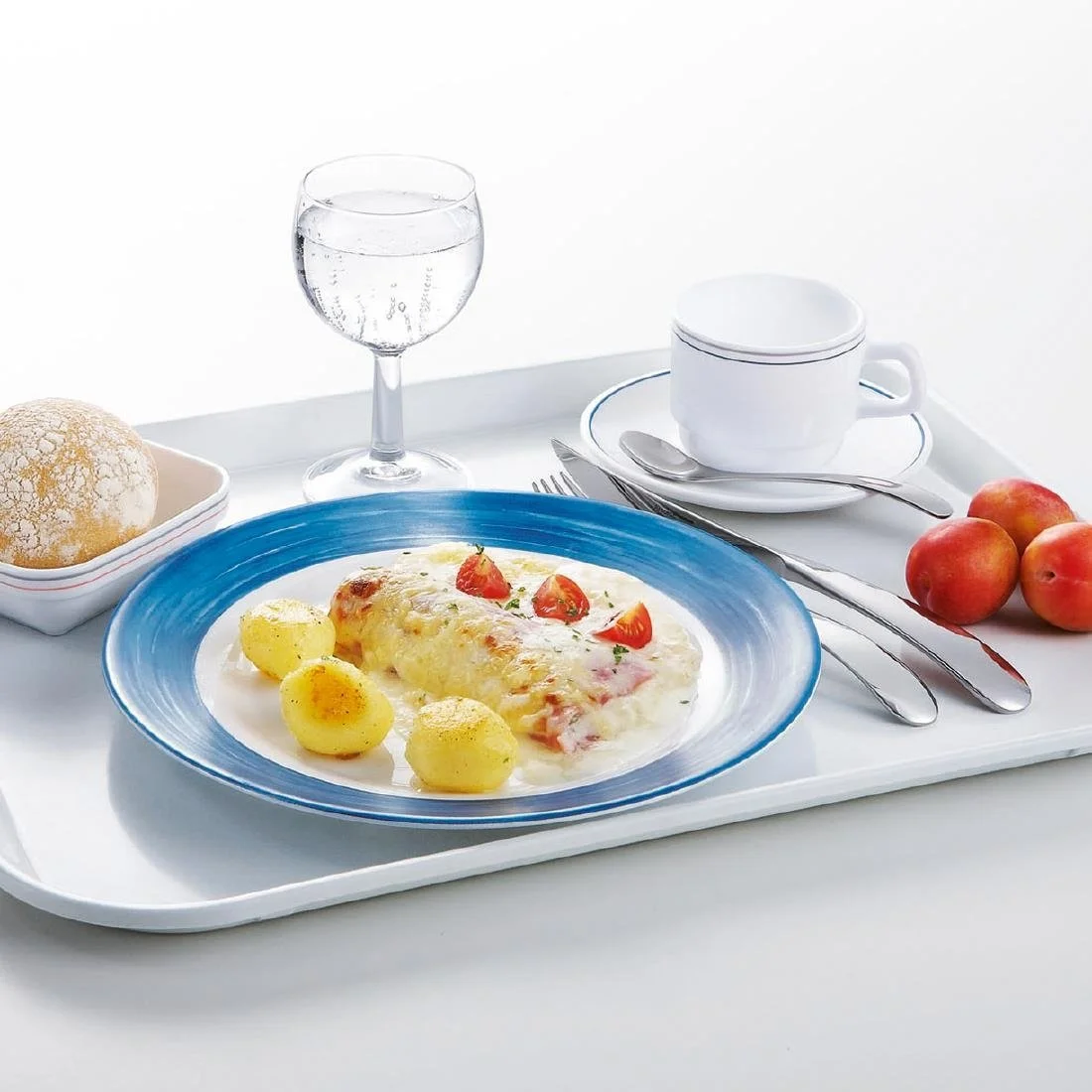 Arcoroc Brush Plates Blue Jean 252mm (12 Pack) - Image 3