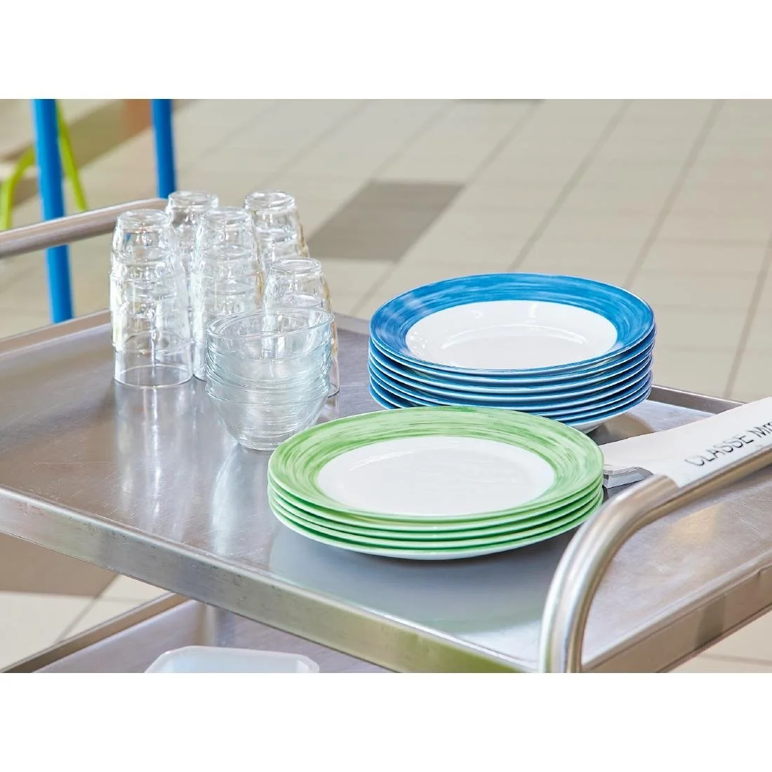 Arcoroc Brush Soup Plates Blue Jean 225mm (12 Pack) - Image 4