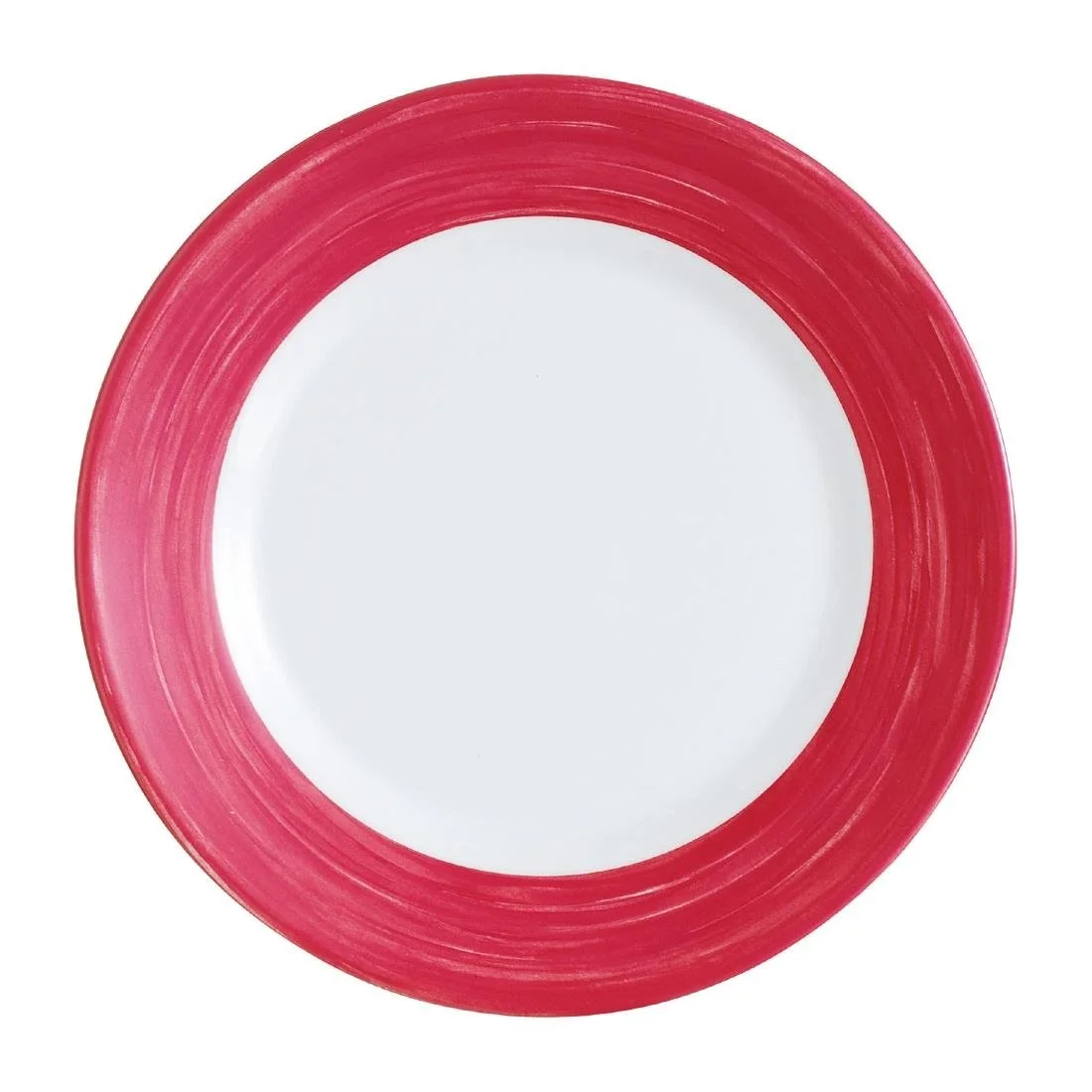 Arcoroc Brush Plates Cherry Red 252mm (12 Pack) - Image 1