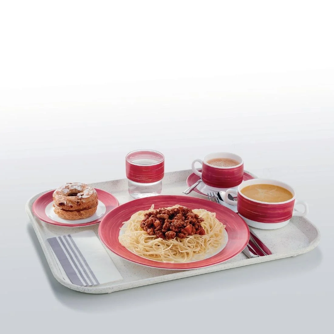 Arcoroc Brush Soup Plates Cherry Red 225mm (12 Pack) - Image 4