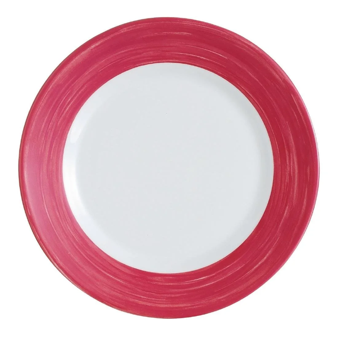 Arcoroc Brush Soup Plates Cherry Red 225mm (12 Pack) - Image 1