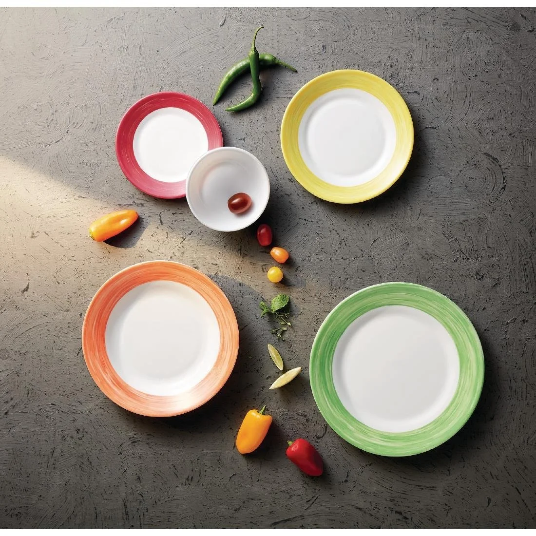 Arcoroc Brush Plates Green 252mm (12 Pack) - Image 4