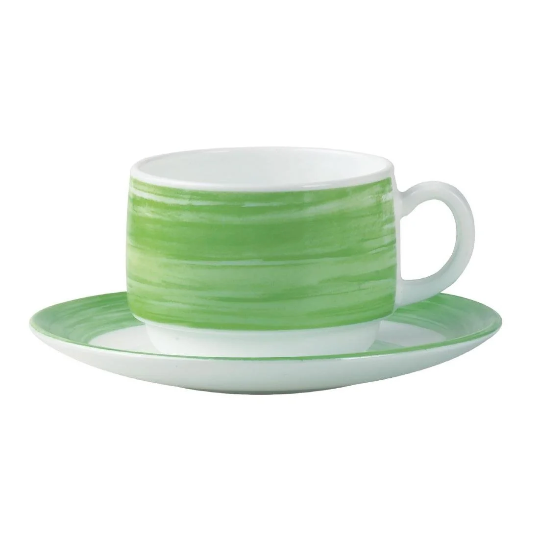 Arcoroc Brush Saucers Green 140mm (48 Pack) - Image 1