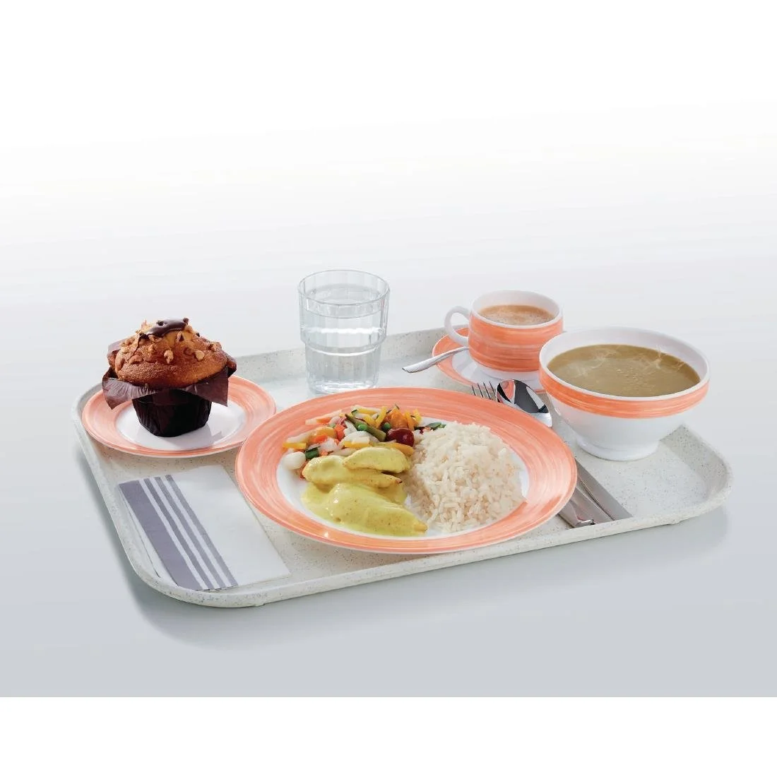 Arcoroc Brush Plates Orange 252mm (12 Pack) - Image 4