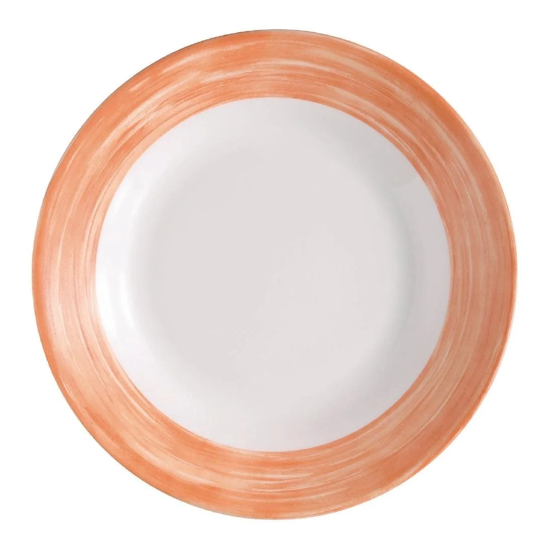 Arcoroc Brush Soup Plates Orange 225mm (12 Pack)