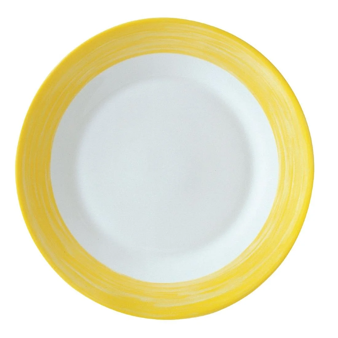 Arcoroc Brush Dinner Plates Yellow 252mm (12 Pack) - Image 1