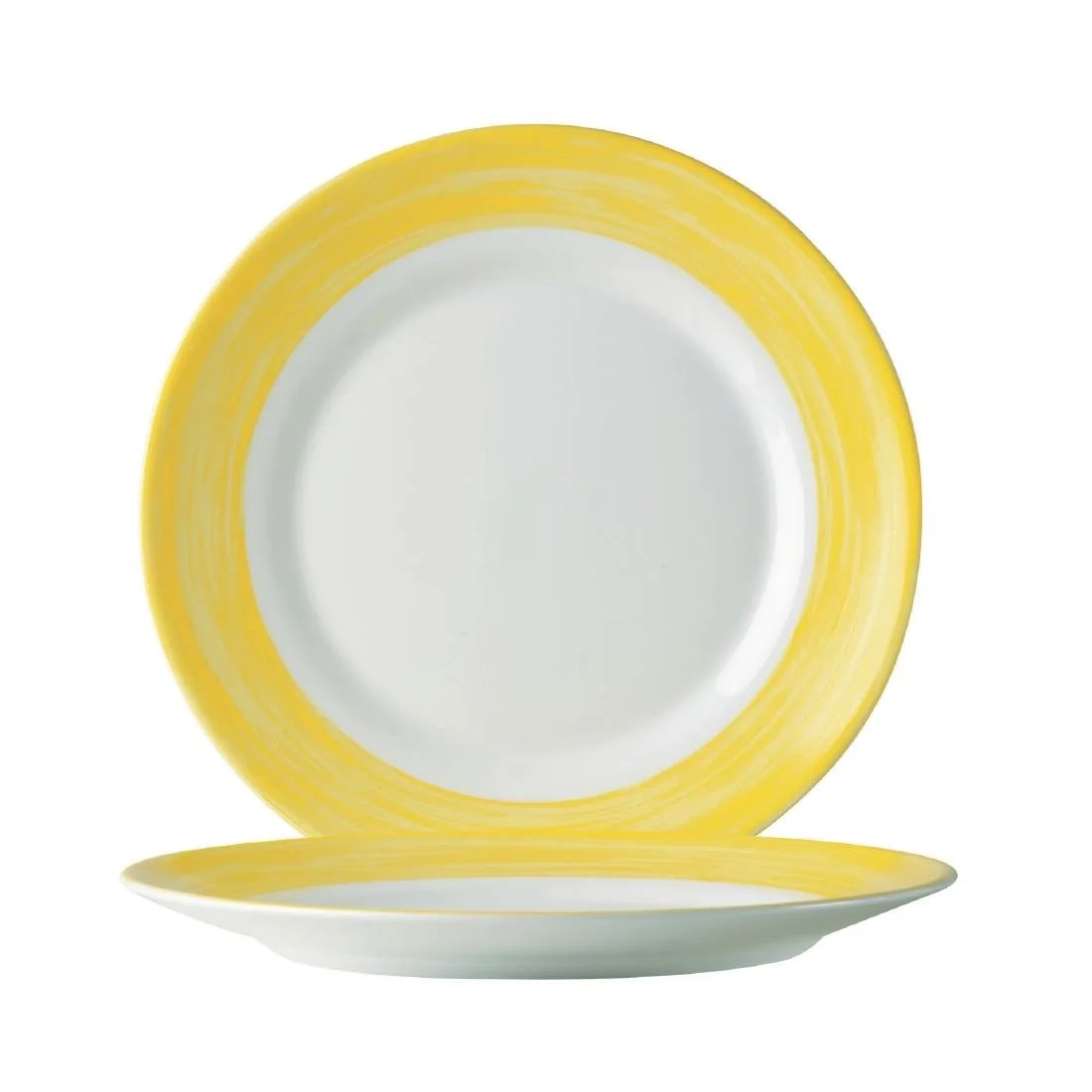 Arcoroc Brush Dinner Plates Yellow 252mm (12 Pack) - Image 4