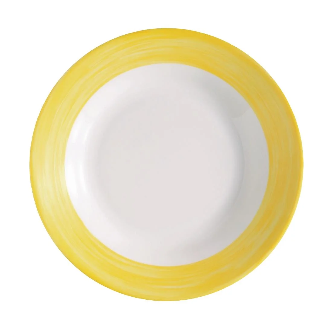 Arcoroc Brush Soup Plates Yellow 225mm (12 Pack)
