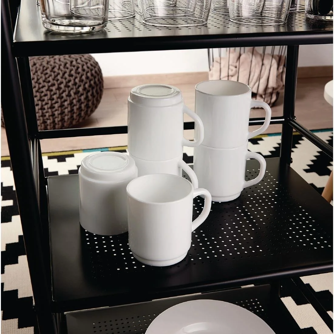 Luminarc Bock Stackable Mugs White 290ml (36 Pack) - Image 4