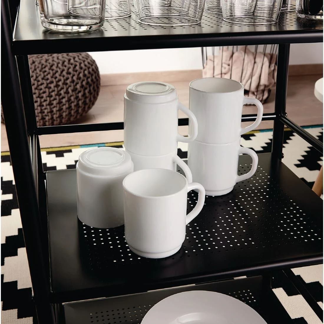Luminarc Bock Stackable Mugs White 290ml (36 Pack) - Image 4