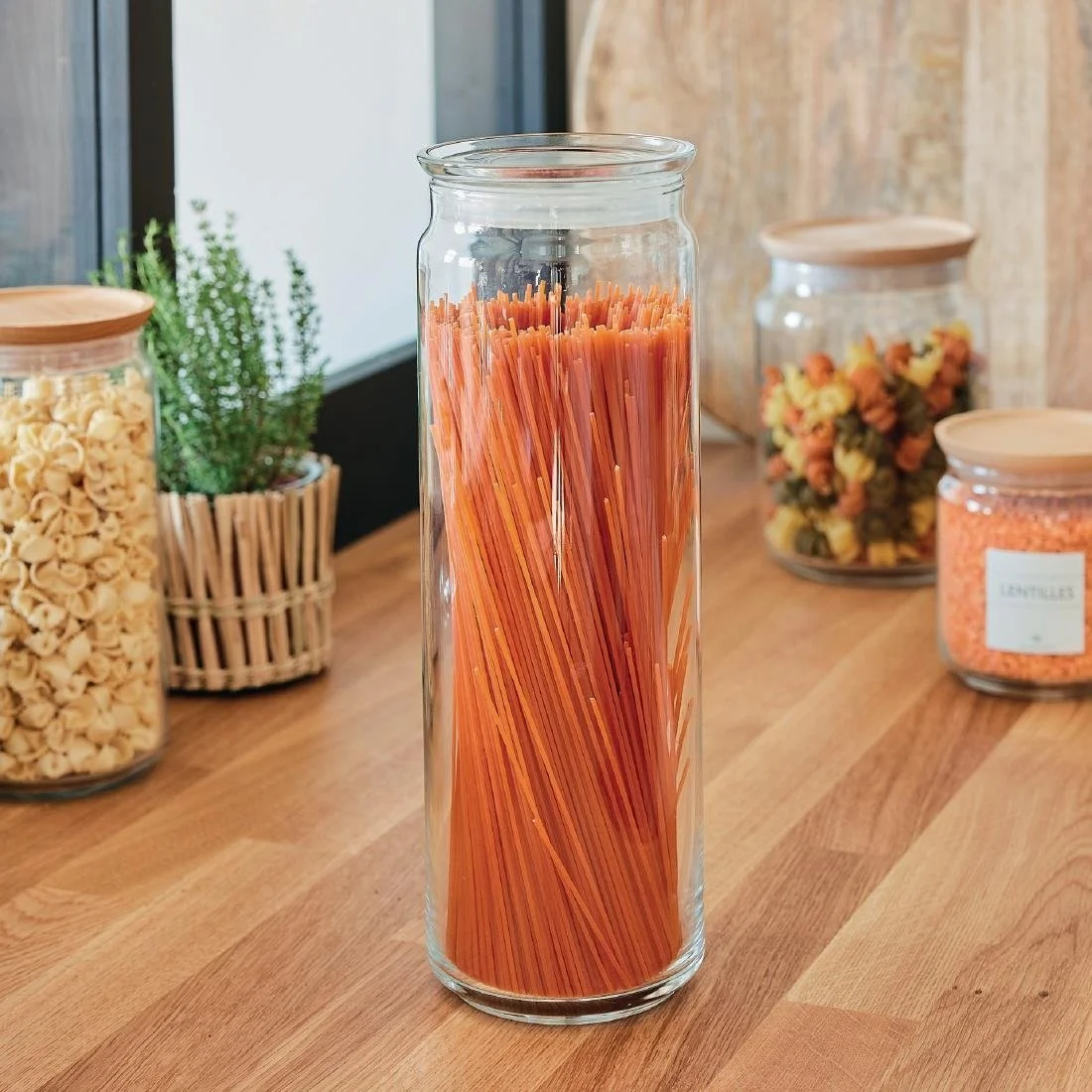 Luminarc Pure Spaghetti Jars with Glasses Lids 2Ltr (6 Pack) - Image 4