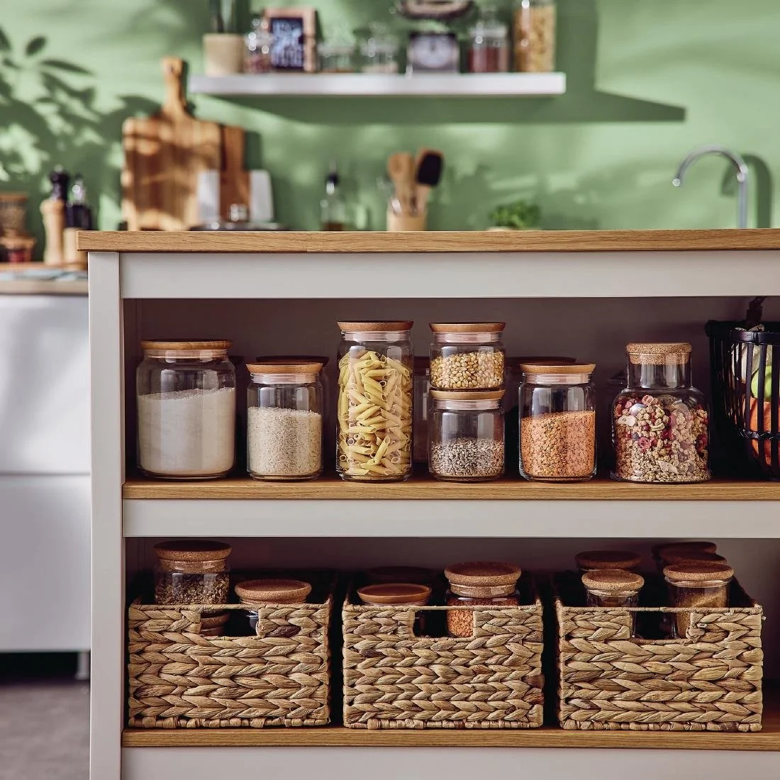 Luminarc Pure Jars & Wood Lids 1.5Ltr (6 Pack) - Image 4