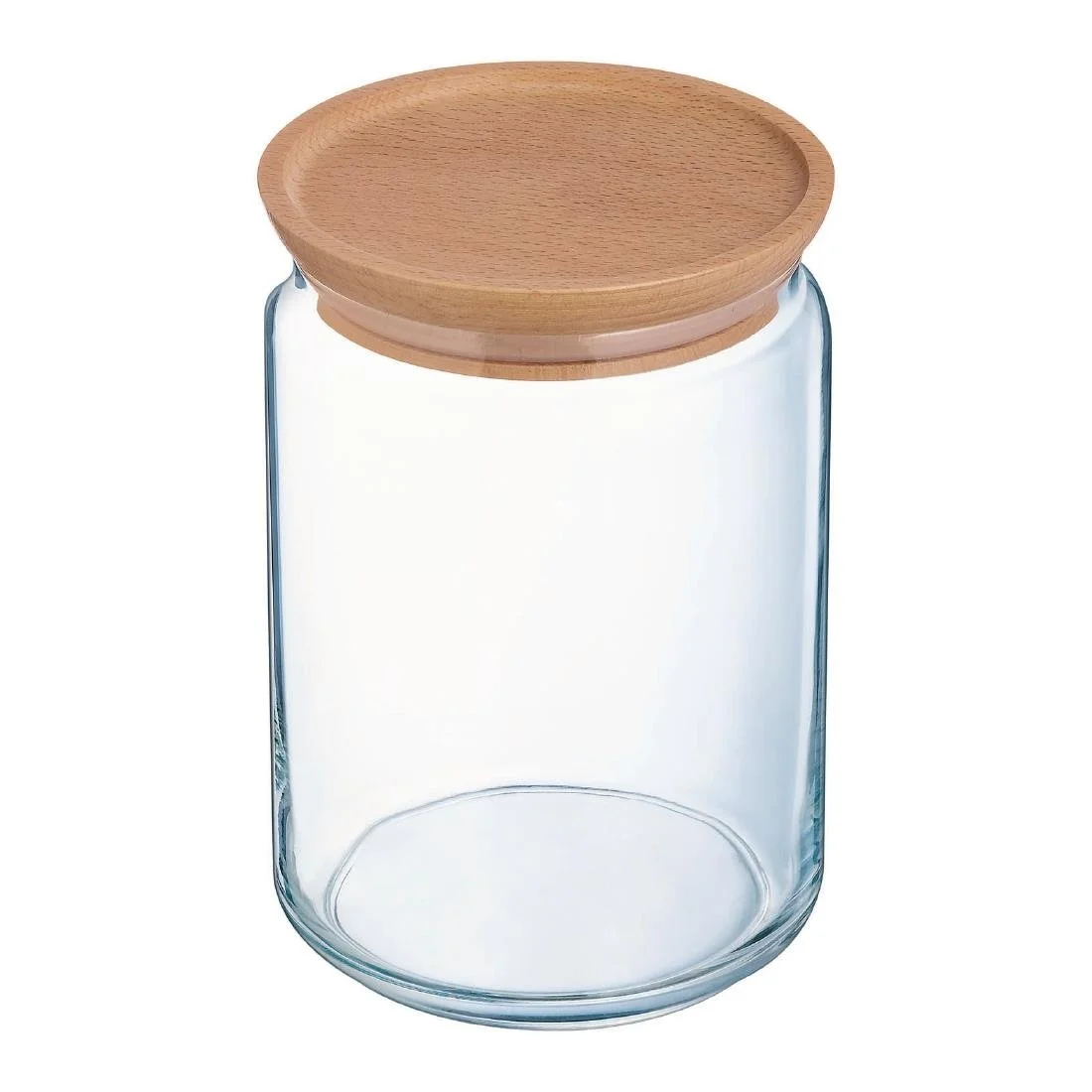 Luminarc Pure Jars & Wood Lids 1Ltr (6 Pack) - Image 3