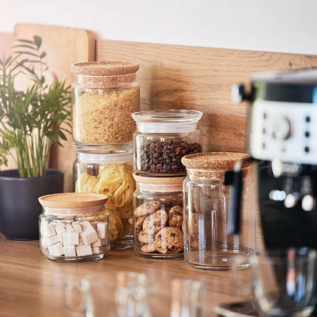 Luminarc Pure Jars & Wood Lids 2Ltr (6 Pack) - Image 4