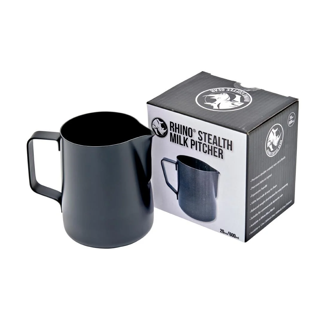 Rhino Stealth Milk Pitcher Black 600ml - Image 2