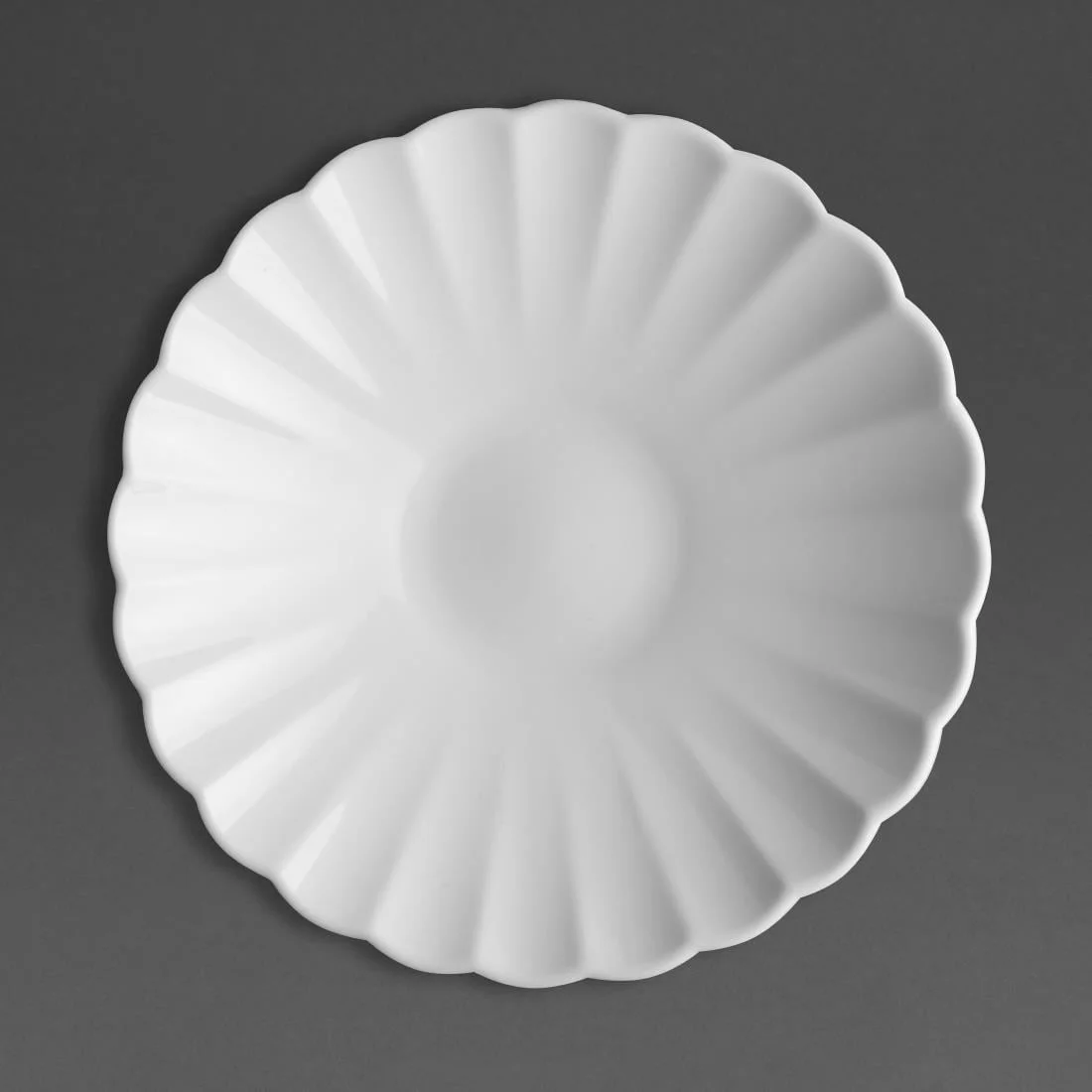 Olympia Bloom Scalloped Pasta Bowls White 260mm (4 Pack) - Image 3