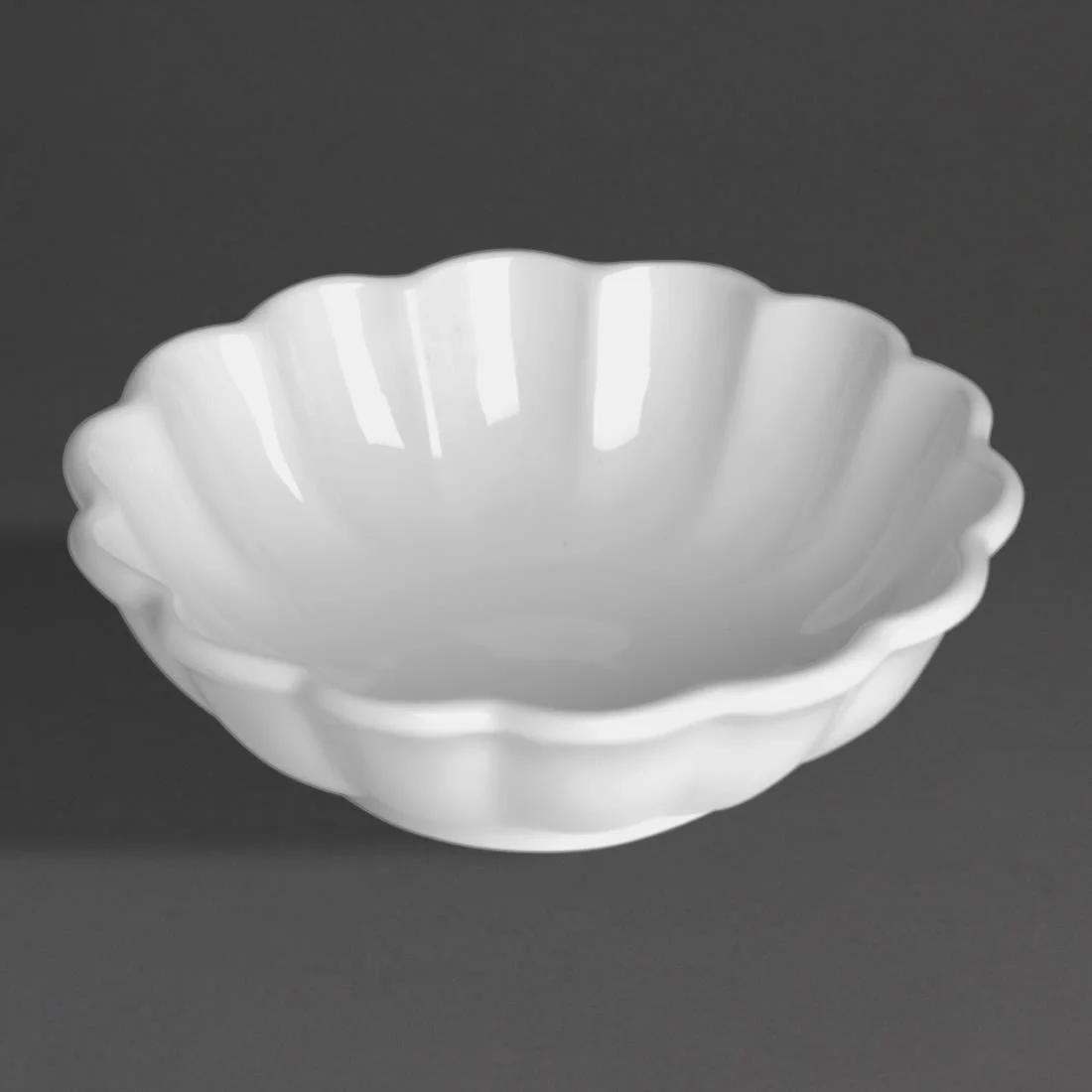 Olympia Bloom Scalloped Small Bowls White 130mm (6 Pack) - Image 3