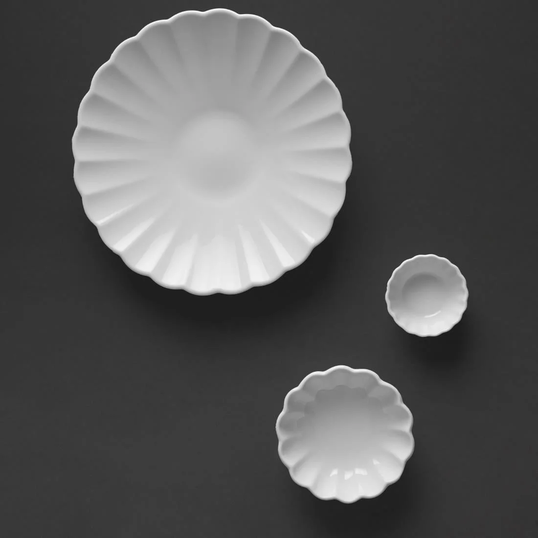 Olympia Bloom Scalloped Small Bowls White 130mm (6 Pack) - Image 6