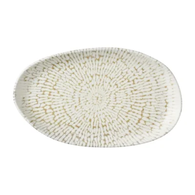 Churchill Cascade Natural Oblong Plates Taupe 220x130mm (6 Pack) - Image 1