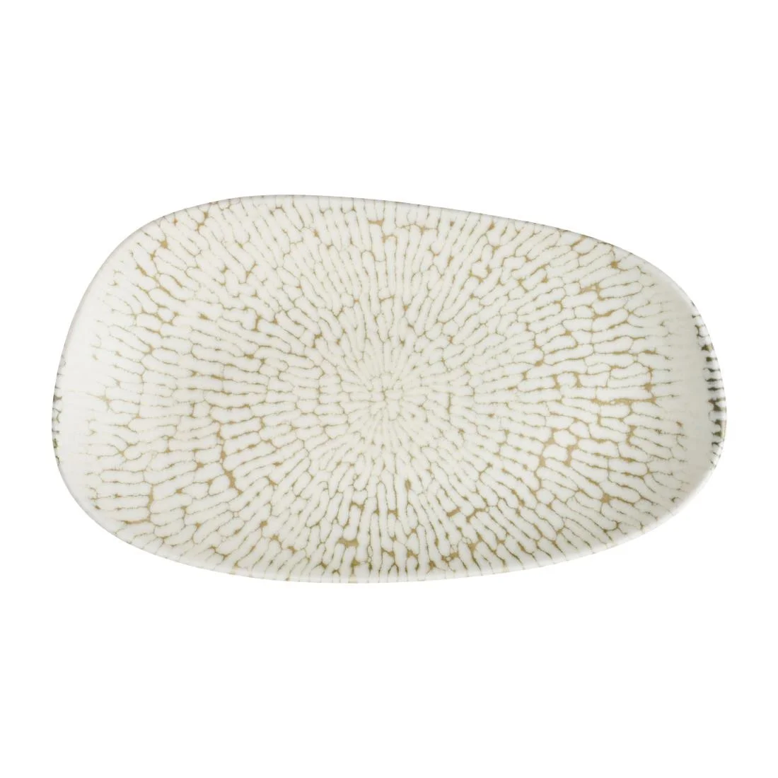 Churchill Cascade Opal Organic Oblong Plates Taupe 260x150mm (12 Pack)