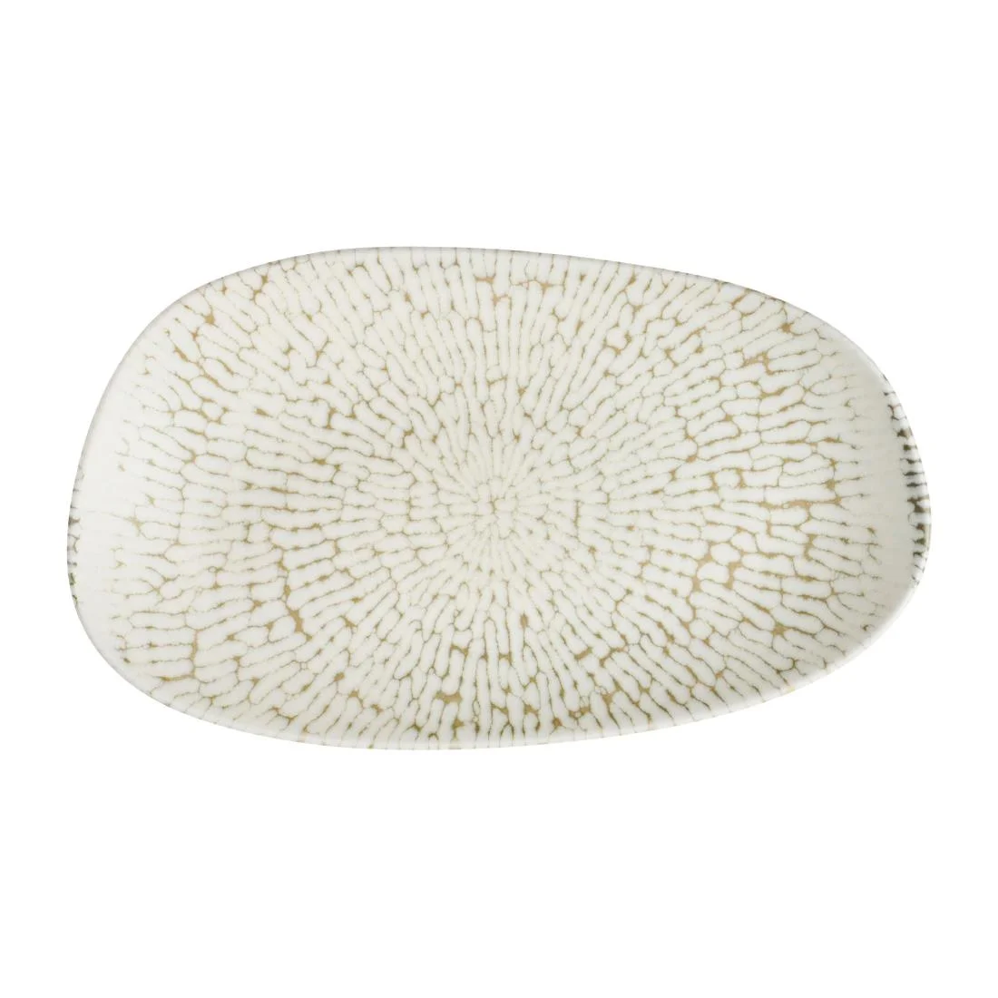 Churchill Cascade Opal Organic Oblong Plates Taupe 220x130mm (12 Pack)
