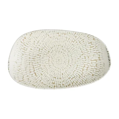 Churchill Cascade Opal Organic Oblong Plates Taupe 220x130mm (12 Pack) - Image 1