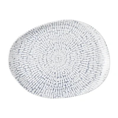 Churchill Cascade Natural Oblong Plates Indigo 260x200mm (6 Pack) - Image 1