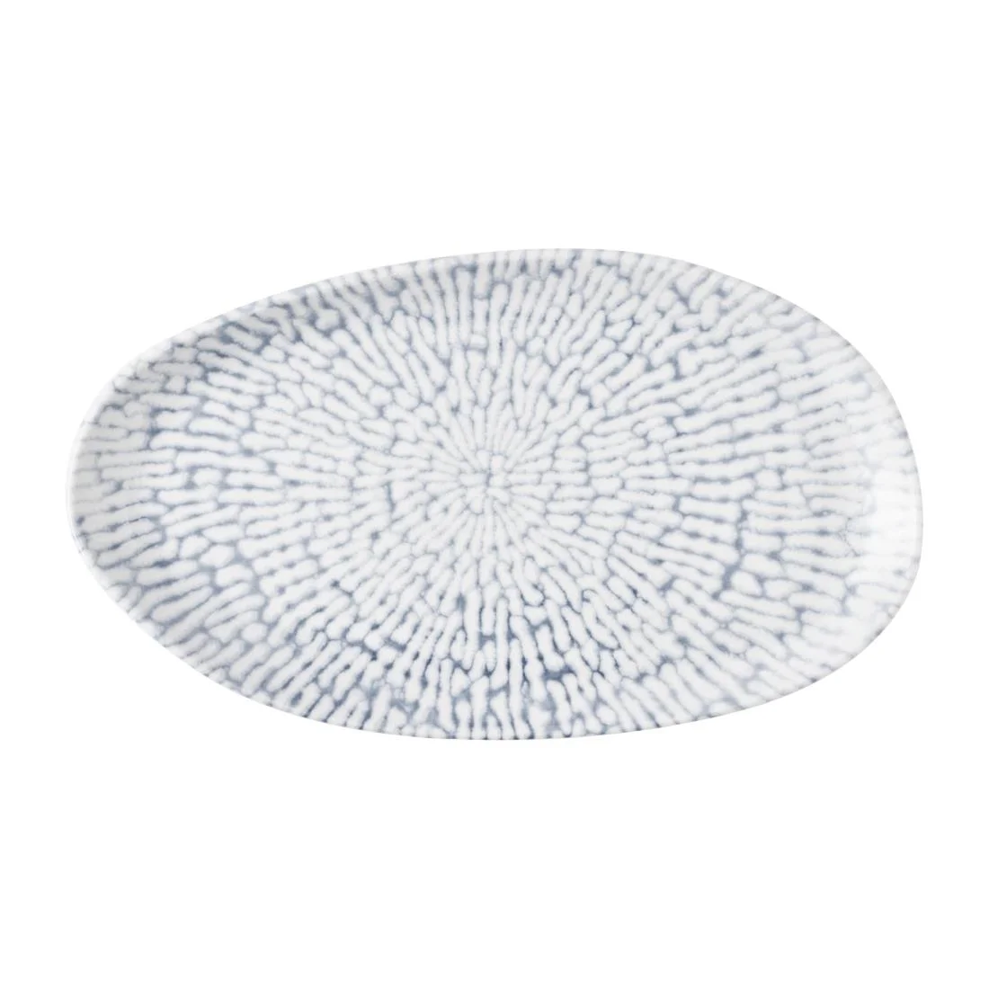 Churchill Cascade Natural Oblong Plates Indigo 260x150mm (6 Pack)