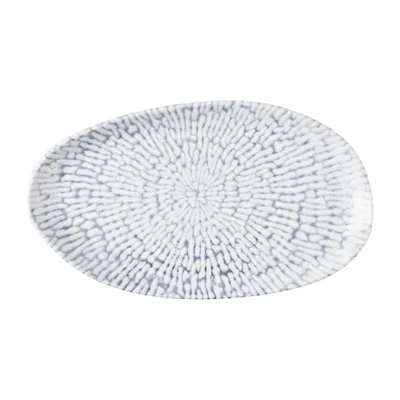Churchill Cascade Natural Oblong Plates Indigo 260x150mm (6 Pack) - Image 1