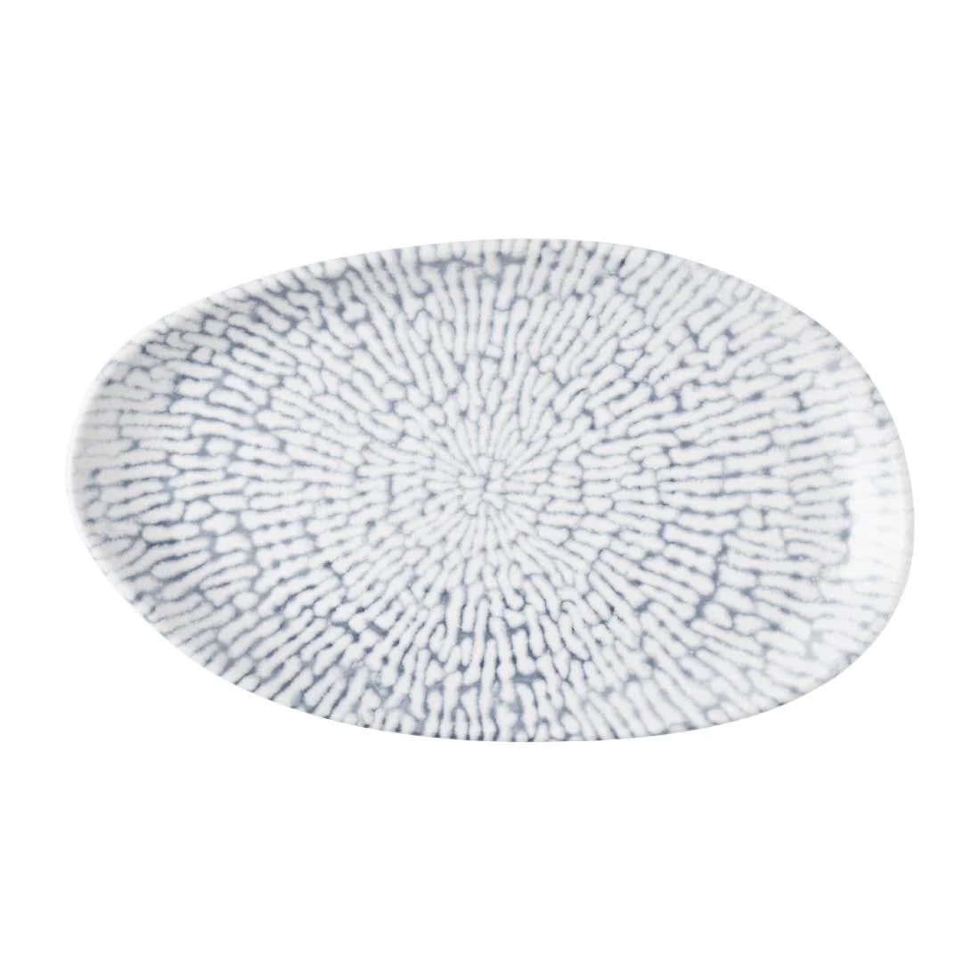 Churchill Cascade Natural Oblong Plates Indigo 220x130mm (6 Pack) - Image 1