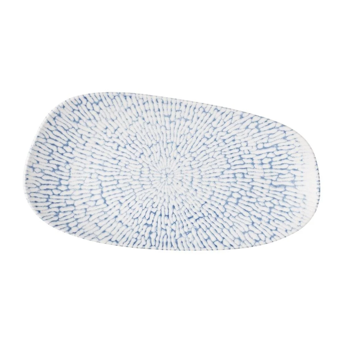 Churchill Cascade Opal Oblong Plates Indigo 350x185mm (6 Pack)