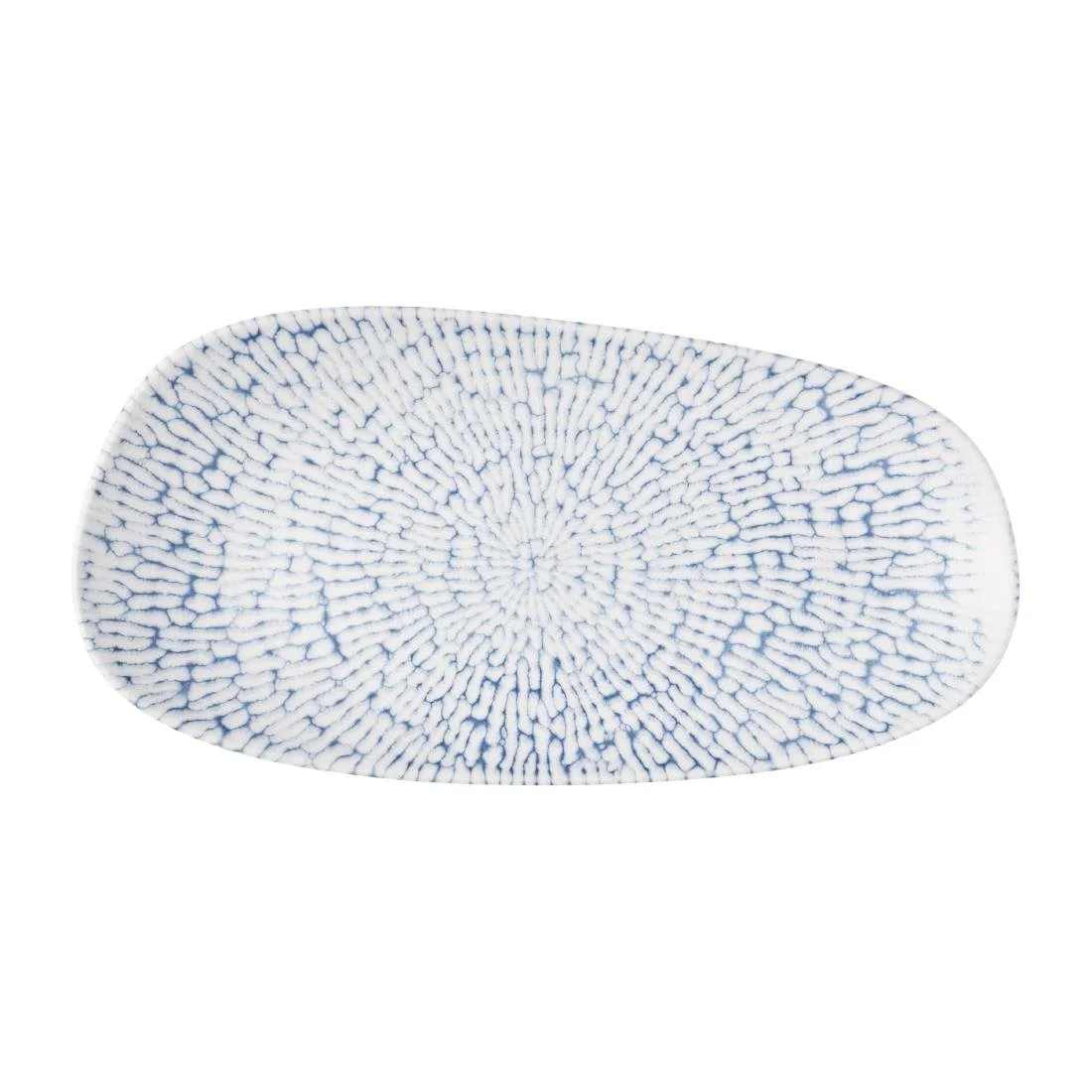 Churchill Cascade Opal Oblong Plates Indigo 300x150mm (12 Pack) - Image 1