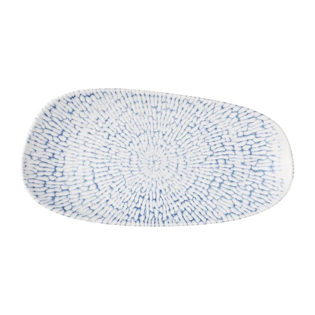 Churchill Cascade Opal Oblong Plates Indigo 300x150mm (12 Pack)