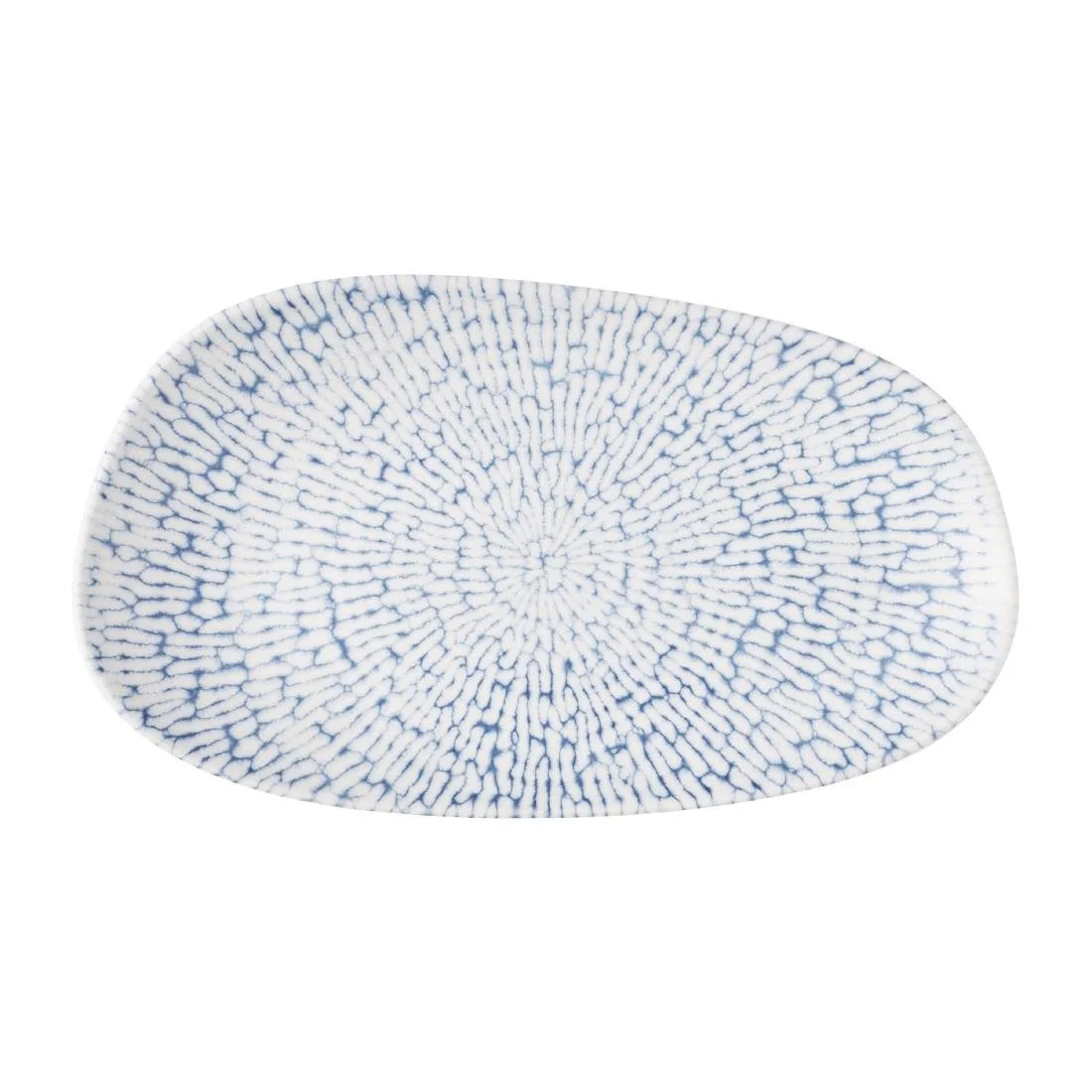 Churchill Cascade Opal Oblong Plates Indigo 260x150mm (12 Pack) - Image 1