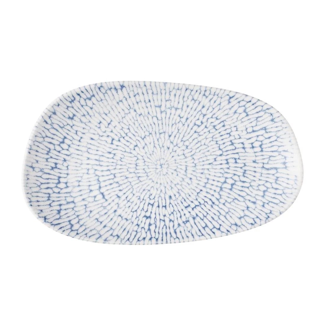 Churchill Cascade Opal Oblong Plates Indigo 220x130mm (12 Pack) - Image 1