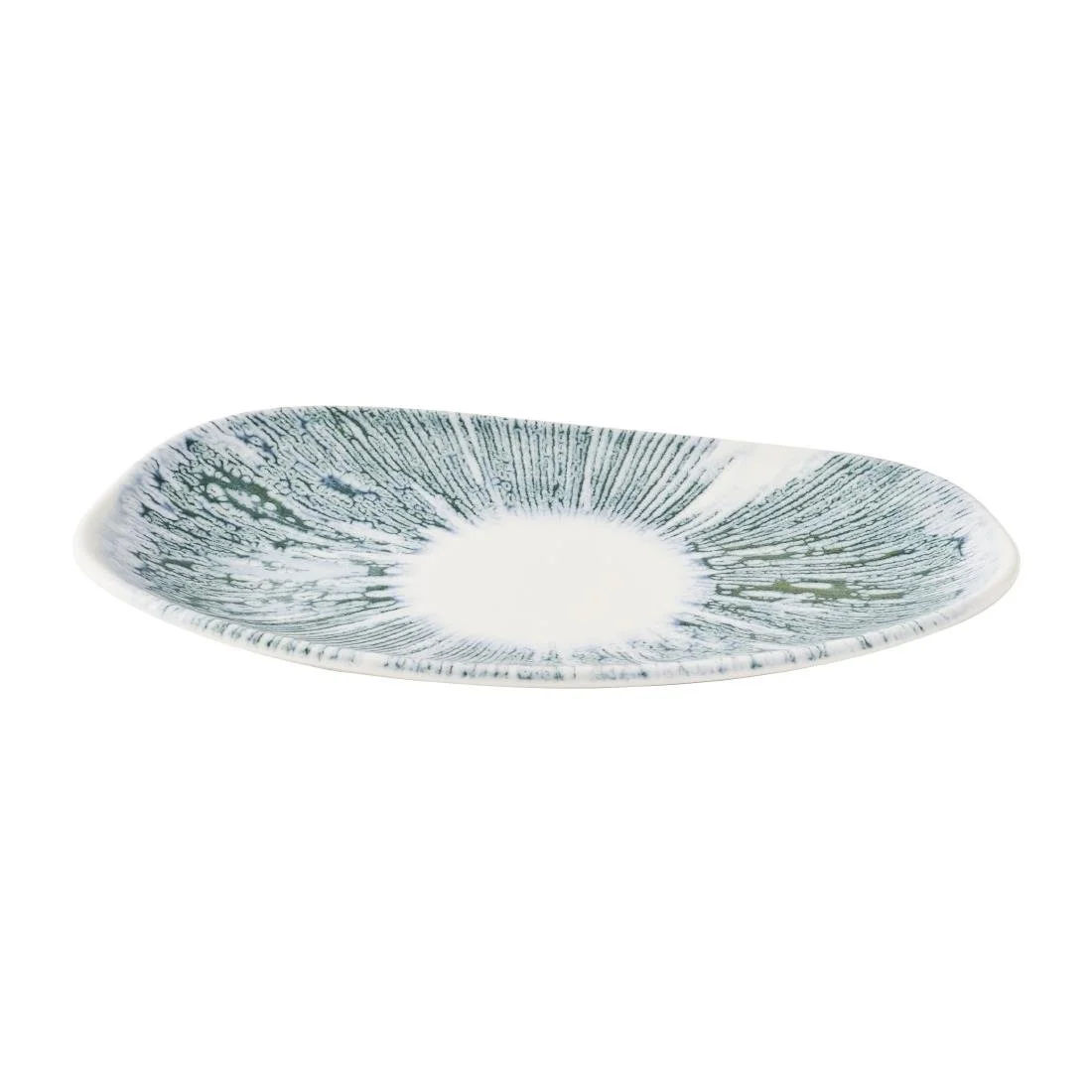 Churchill Lyra Organic Oblong Plates Blue Opal 220x130mm (12 Pack) - Image 2