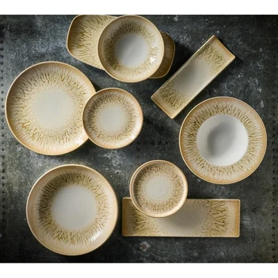 Churchill Inked Lumé Wide Rim Bowls Natural 240mm (12 Pack) - Image 1