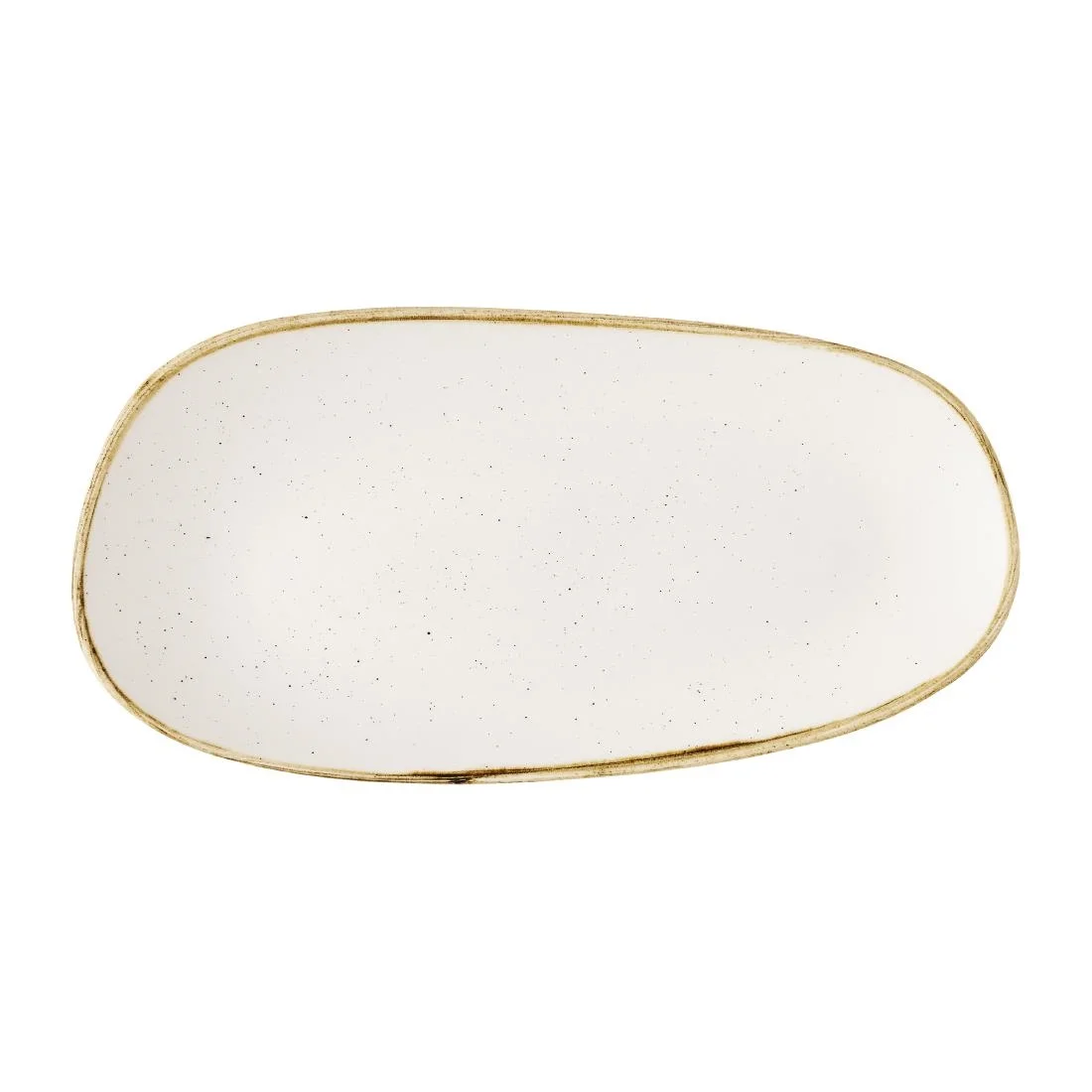 Churchill Stonecast Opal Oblong Plates Barley White 300x150mm (12 Pack)